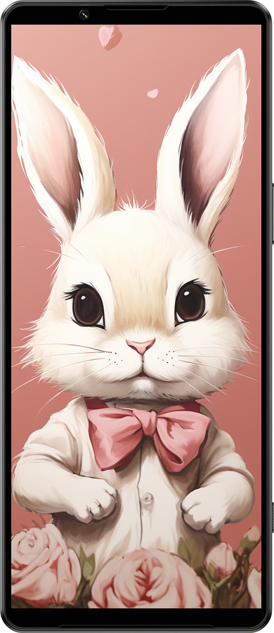 Силиконовый чехол Зайчик для Sony Xperia 1 IV - 5669u-2787 изображение 