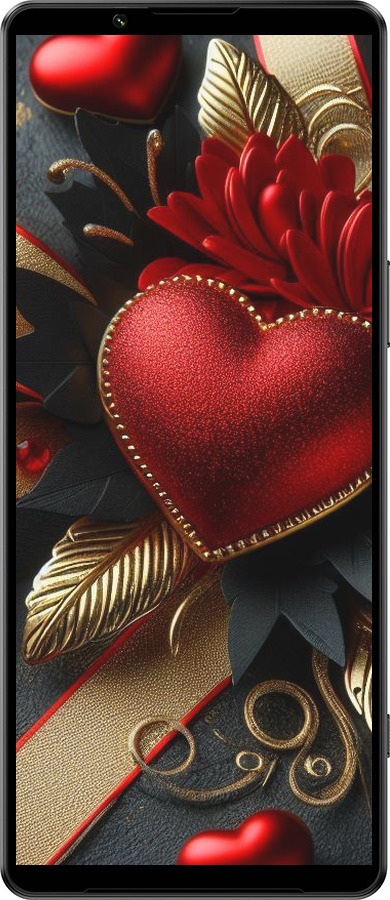 Силиконовый чехол Сердечки v2 для Sony Xperia 1 IV - 5832u-2787 изображение 