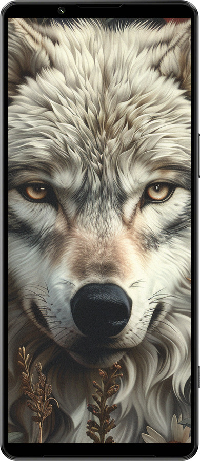 Силиконовый чехол Волчий взгляд для Sony Xperia 1 IV - 6066u-2787 изображение 