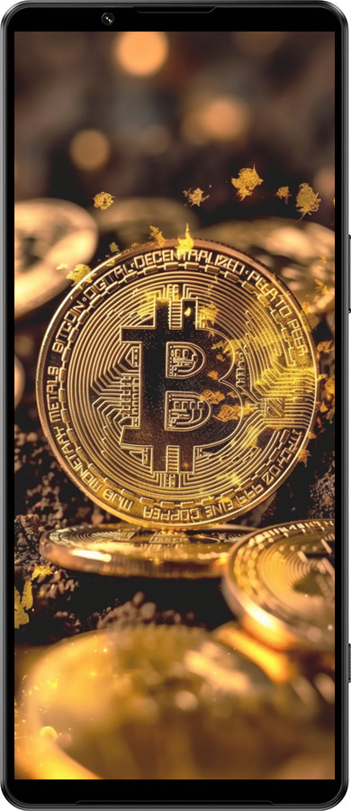 Силиконовый чехол Золотая лихорадка биткойна для Sony Xperia 1 IV - 6089u-2787 изображение 