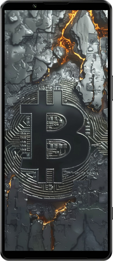 Силіконовий чехол Розпечений біткойн для Sony Xperia 1 IV - 6091u-2787 изображение 