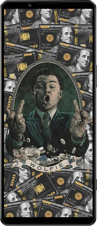 Силиконовый чехол Волк с валл стрит для Sony Xperia 1 IV - 6287u-2787 изображение 