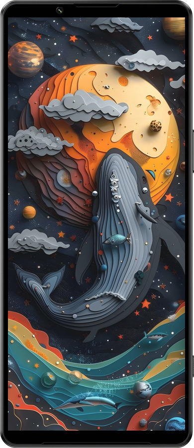 Силиконовый чехол Кит в космосе для Sony Xperia 1 IV - 6328u-2787 изображение 