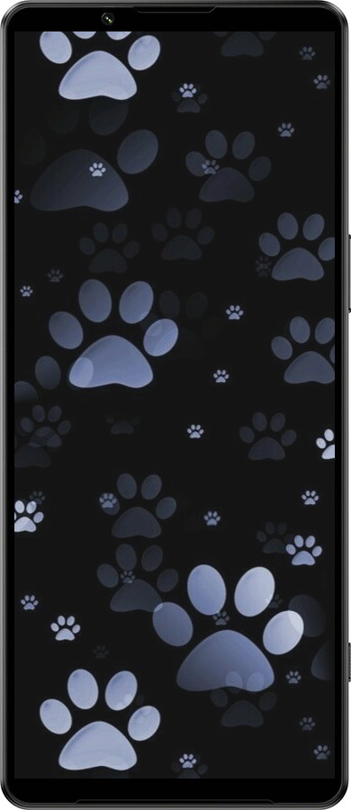 Силиконовый чехол С синими отпечатками лап для Sony Xperia 1 IV - 6441u-2787 изображение 