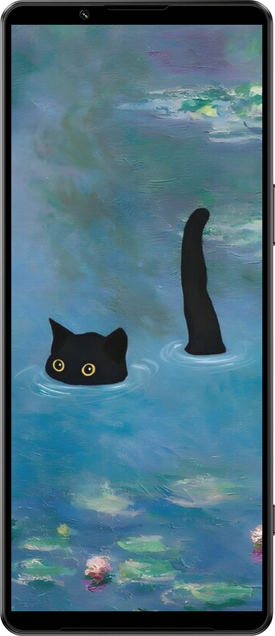 Силиконовый чехол С изображением кота и водяной лилии Monet для Sony Xperia 1 IV - 6519u-2787 изображение 