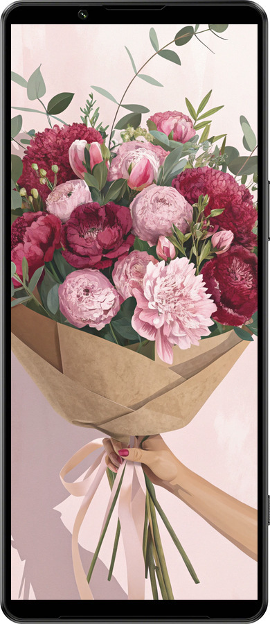 Силиконовый чехол Пионы 1 для Sony Xperia 1 IV - 6705u-2787 изображение 