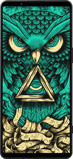 Силиконовый чехол Сова Арт-тату для Sony Xperia 1 VI - 3971u-3975 изображение 