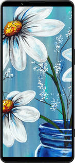 Силиконовый чехол Красивые арт-ромашки для Sony Xperia 1 VI - 4031u-3975 изображение 