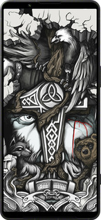 Силіконовий чехол Тату Вікінг для Sony Xperia 1 VI - 4098u-3975 изображение 