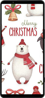 Силиконовый чехол Merry Christmas для Sony Xperia 1 VI - 4106u-3975 изображение 