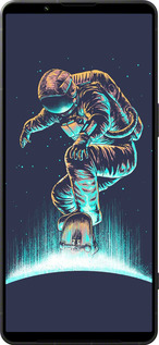 Силиконовый чехол Космонавт на скейтборде для Sony Xperia 1 VI - 4145u-3975 изображение 