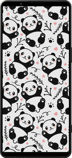Силиконовый чехол Панды для Sony Xperia 1 VI - 4318u-3975 изображение 