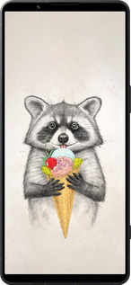 Силиконовый чехол Енотик с мороженым для Sony Xperia 1 VI - 4602u-3975 изображение 