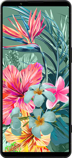 Силиконовый чехол Тропические цветы v1 для Sony Xperia 1 VI - 4667u-3975 изображение 