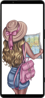 Силиконовый чехол Девушка с картой для Sony Xperia 1 VI - 4704u-3975 изображение 