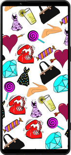 Силиконовый чехол stickers для Sony Xperia 1 VI - 4757u-3975 изображение 