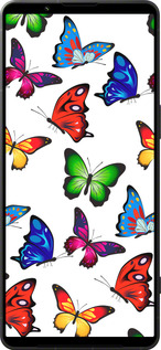 Силиконовый чехол Красочные мотыльки для Sony Xperia 1 VI - 4761u-3975 изображение 