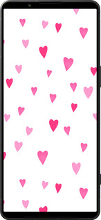 Силиконовый чехол Сердечки 2 для Sony Xperia 1 VI - 4763u-3975 изображение 