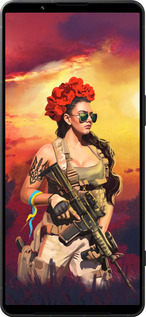 Силиконовый чехол Украинка с оружием для Sony Xperia 1 VI - 5316u-3975 изображение 