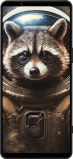 Силиконовый чехол Raccoon austronaut для Sony Xperia 1 VI - 5581u-3975 изображение 