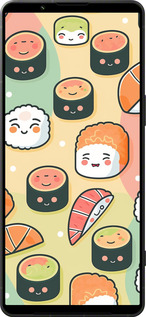 Силиконовый чехол Суши паттерн для Sony Xperia 1 VI - 5583u-3975 изображение 