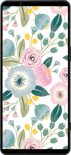 Силиконовый чехол Цветочные обои v2 для Sony Xperia 1 VI - 5602u-3975 изображение 