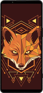 Силиконовый чехол Лиса геометрия для Sony Xperia 1 VI - 5607u-3975 изображение 