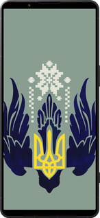 Силіконовий чехол Тризуб із крилами для Sony Xperia 1 VI - 5640u-3975 изображение 