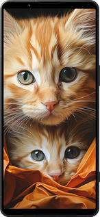 Силіконовий чехол Котики 2 для Sony Xperia 1 VI - 5664u-3975 изображение 