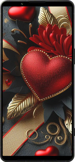 Силиконовый чехол Сердечки v2 для Sony Xperia 1 VI - 5832u-3975 изображение 