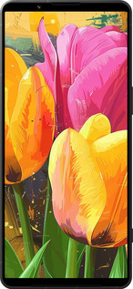 Силиконовый чехол Нарисованные тюльпаны для Sony Xperia 1 VI - 5990u-3975 изображение 