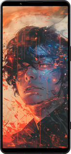 Силиконовый чехол Лицо в пламени для Sony Xperia 1 VI - 6127u-3975 изображение 