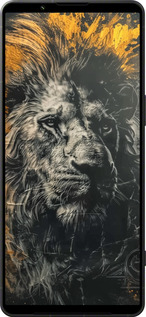 Силиконовый чехол Лев в золотых красках для Sony Xperia 1 VI - 6155u-3975 изображение 