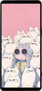 Силиконовый чехол Малышка с котами для Sony Xperia 1 VI - 6295u-3975 изображение 