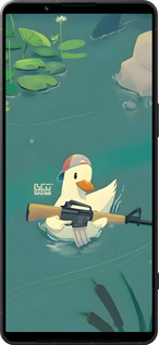 Силиконовый чехол Уточка с автоматом для Sony Xperia 1 VI - 6356u-3975 изображение 