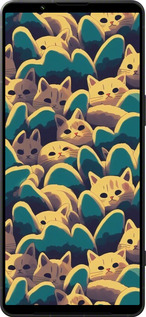 Силіконовий чехол Із зображенням котиків для Sony Xperia 1 VI - 6429u-3975 изображение 