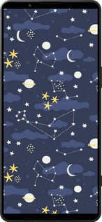 Силиконовый чехол Астрономический узор. Милый дизайн мультяшной вселенной для Sony Xperia 1 VI - 6446u-3975 изображение 