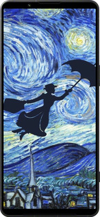 Силиконовый чехол С изображением Мэри Поппинс «Звездная ночь» для Sony Xperia 1 VI - 6487u-3975 изображение 