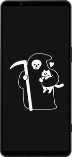 Силиконовый чехол Минималистичный арт: смерть и кошка для Sony Xperia 1 VI - 6529u-3975 изображение 