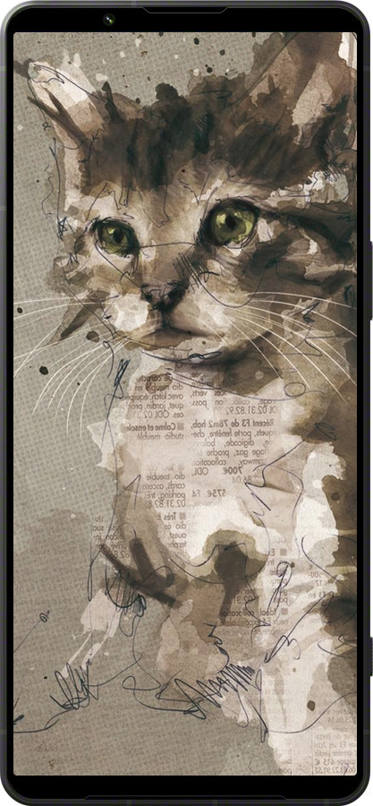 Силиконовый чехол Котёнок из пятен и линий для Sony Xperia 1 VI - 119u-3975 изображение 