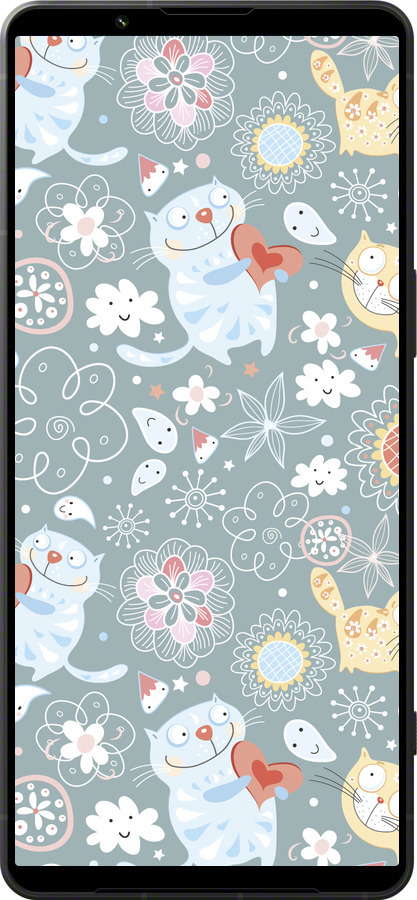 Силиконовый чехол Котята v3 для Sony Xperia 1 VI - 1223u-3975 изображение 