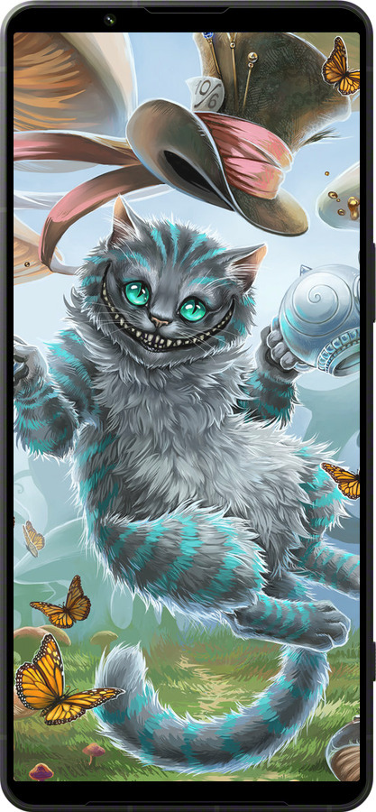 Силиконовый чехол Чеширский кот 2 для Sony Xperia 1 VI - 3993u-3975 изображение 