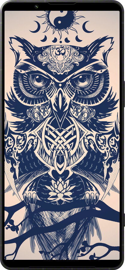Силиконовый чехол Узорчатая сова для Sony Xperia 1 VI - 4000u-3975 изображение 