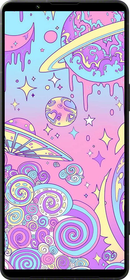 Силиконовый чехол Розовая галактика для Sony Xperia 1 VI - 4146u-3975 изображение 