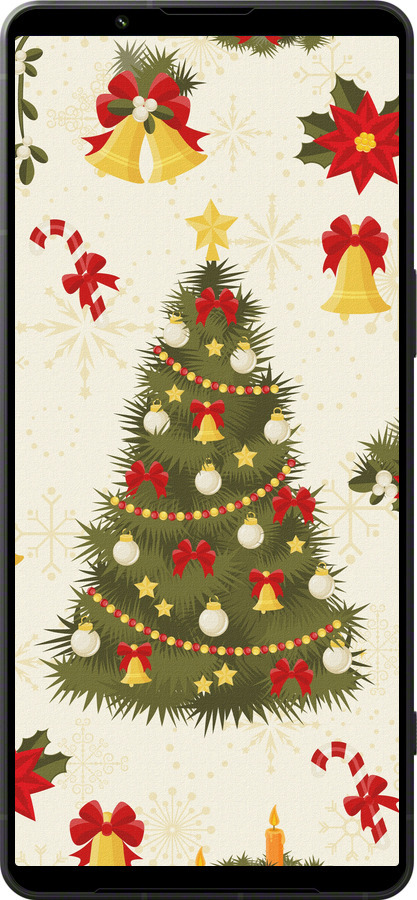 Силиконовый чехол Новогодняя елка для Sony Xperia 1 VI - 4198u-3975 изображение 