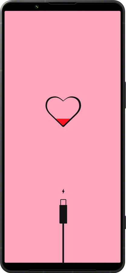 Силиконовый чехол Подзарядка сердца1 для Sony Xperia 1 VI - 4275u-3975 изображение 