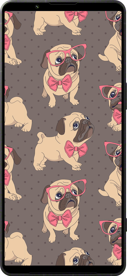 Силіконовий чехол мопсики 2 для Sony Xperia 1 VI - 4362u-3975 изображение 