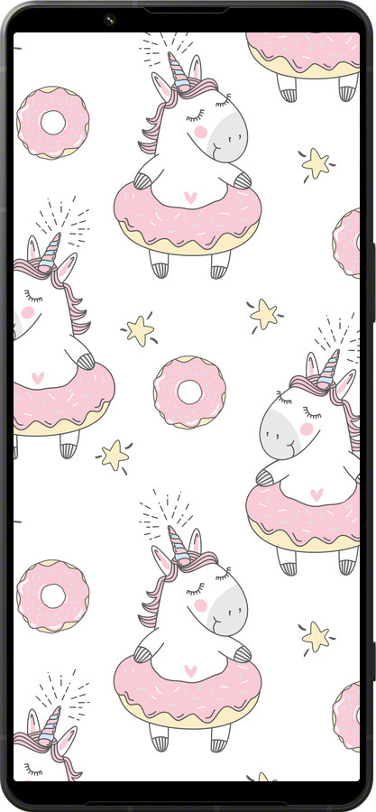 Силиконовый чехол Единорожки для Sony Xperia 1 VI - 4659u-3975 изображение 