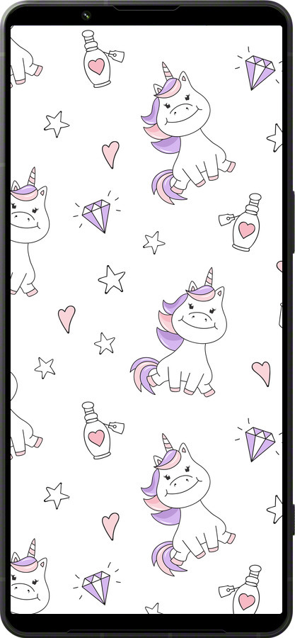 Силиконовый чехол Единорожка v2 для Sony Xperia 1 VI - 4703u-3975 изображение 