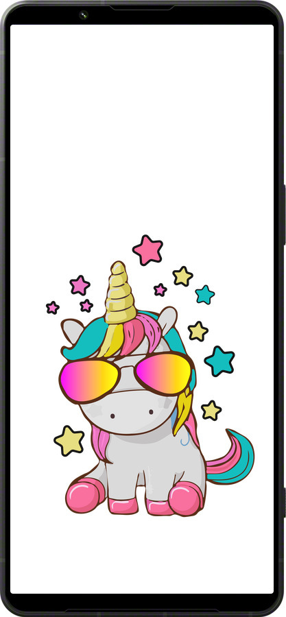 Силиконовый чехол Единорог в очках для Sony Xperia 1 VI - 4879u-3975 изображение 